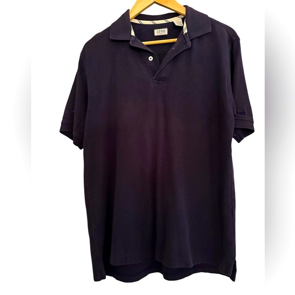 Vintage Izod Men's Polo Shirt - Dark blue, 
Size Small - Picture 1 of 5
